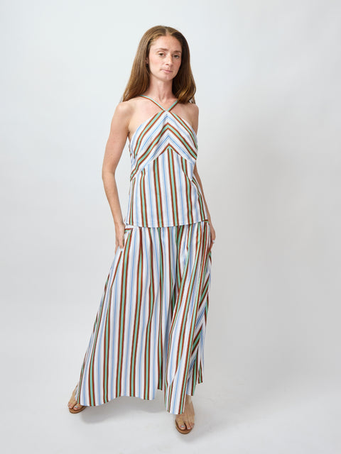 Call Me Maybe Top, blue/green stripe