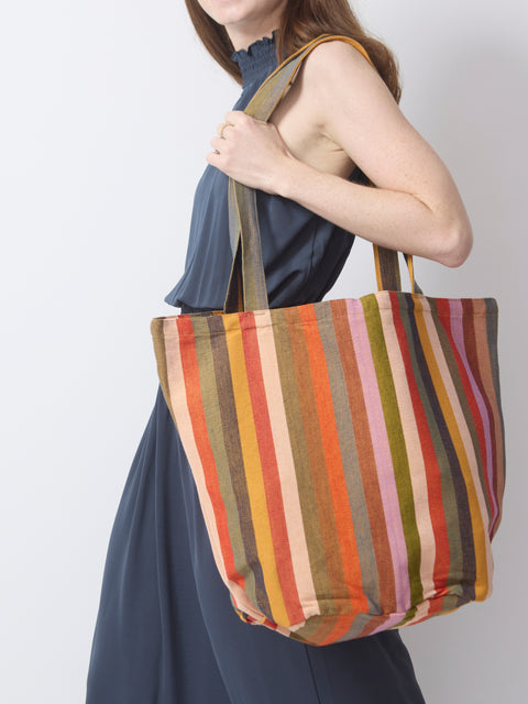 Garza Marfa Tote, Ochre Stripe