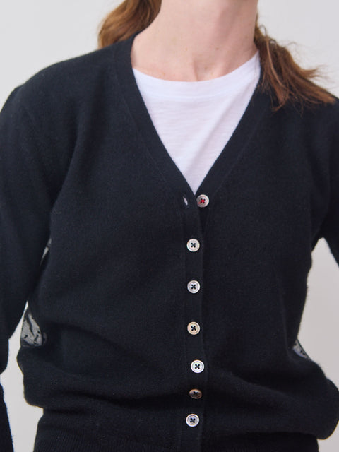 Milan Tulle Cardigan, black