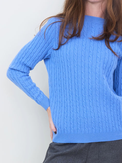 Light Cable Crew, azure