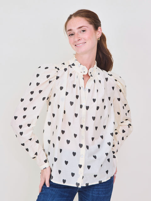Artemis Shirt, White Heart