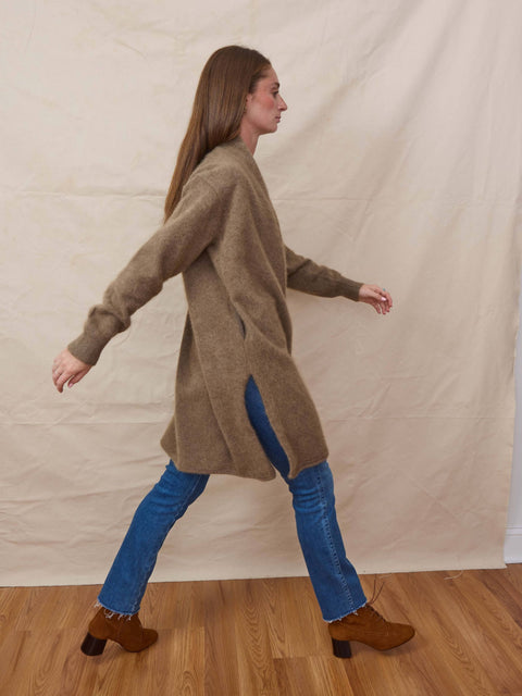 Long Cardigan, Camel