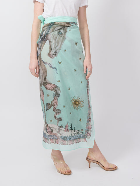 The Celestial Steed Cotton/Silk Pareo