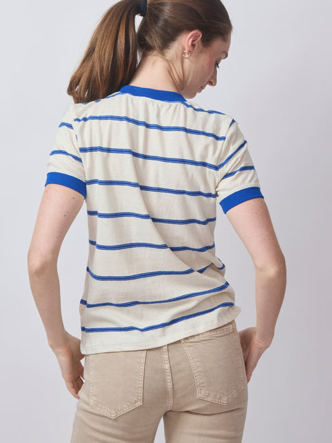 Classic Ringer Tee, blue stripe