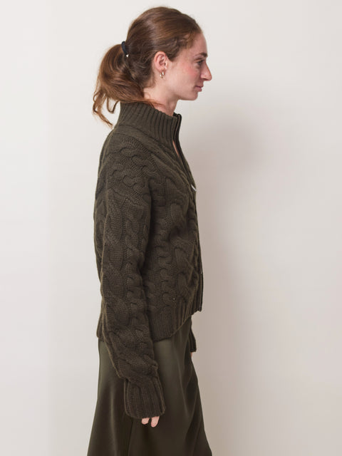 Saharriet cardigan, deep forest