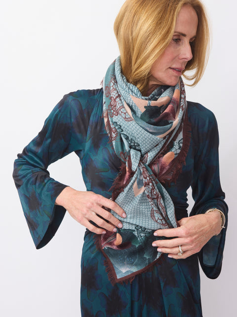 Magar Scarf, Hibiscus Lace