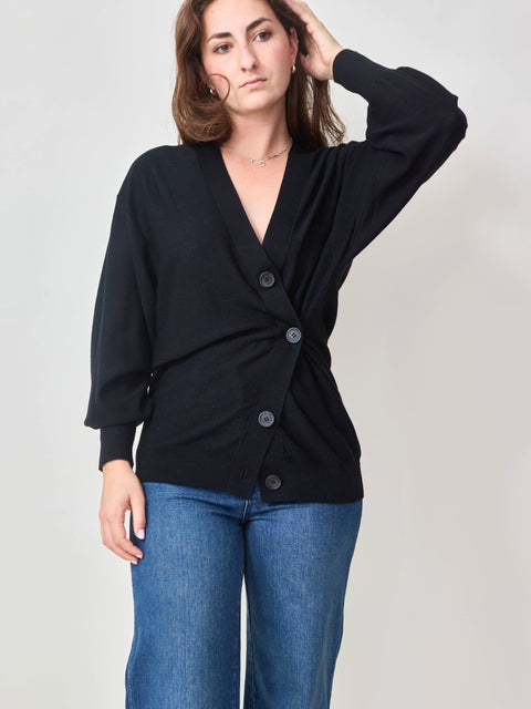 Drippy Tissue Cardigan, Black