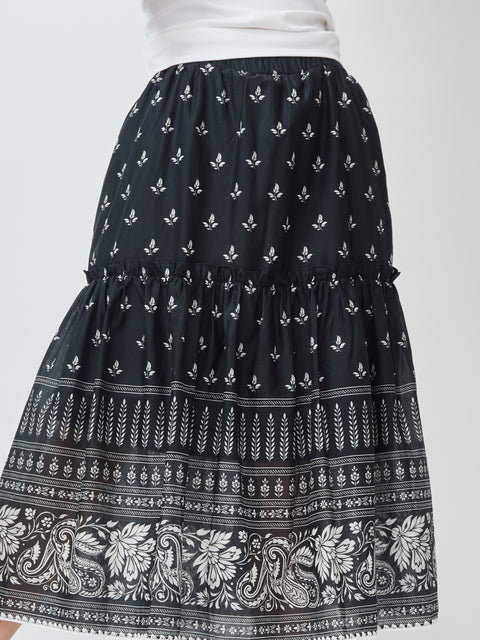 Barbara Skirt, Wildflower Black