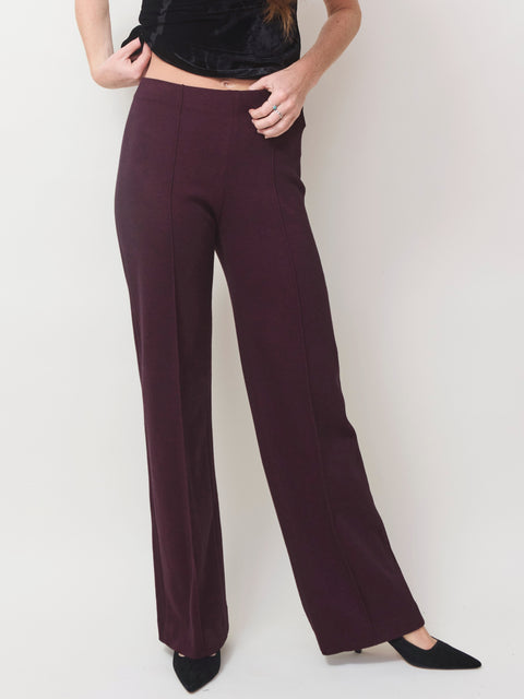 Elaine, burgundy fluid flannel