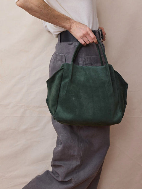 Zoe Tote, Forest Suede