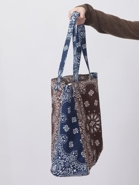 Bailey Tote, Brown/Navy