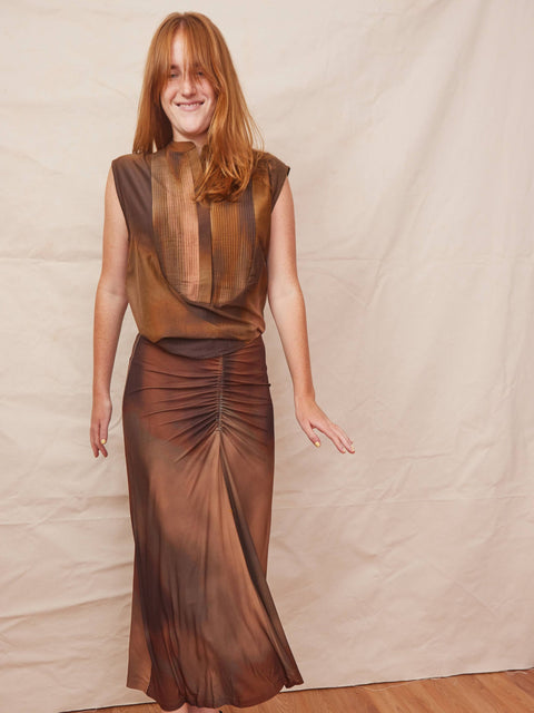 Anna Midi Skirt, Earth Tones