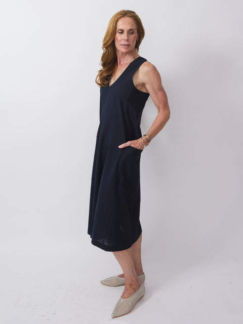 Mona Dress, Midnight Checkered