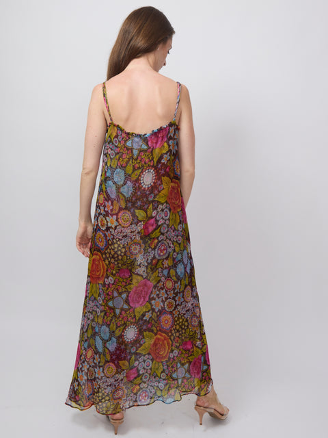 Athens Bloom Mirage Dress, Dark Brown
