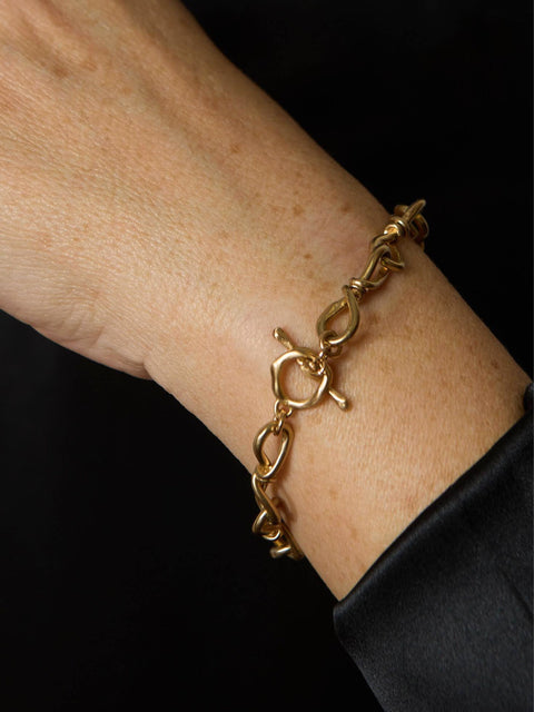 Knot Link Bronze Bracelet