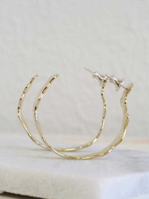 Petal Hoops, bronze