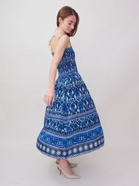 Delancey Selva Midi Dress, blue vibes L Delancey Selva Midi Dress, blue vibes L