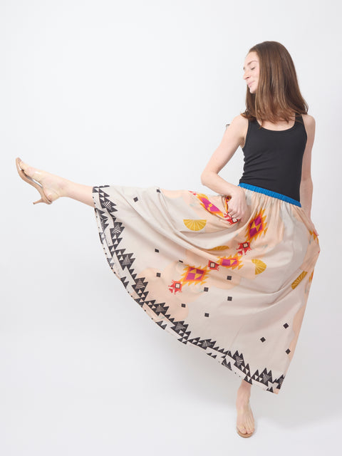 Efe Cotton Skirt, creams