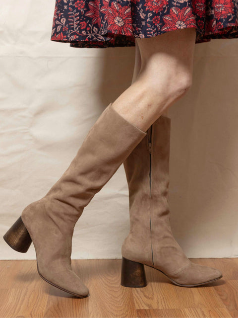 Tall Harlow, Latte Suede