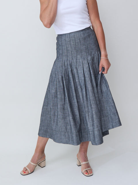 Rhythm Skirt, smoke wash