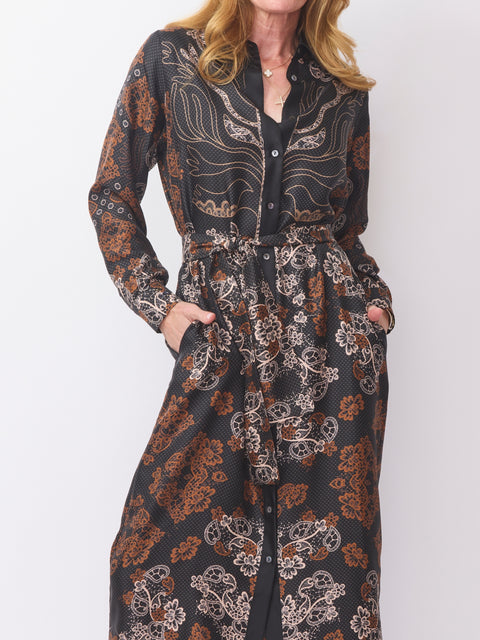 Aloe Dress, Brown/Black