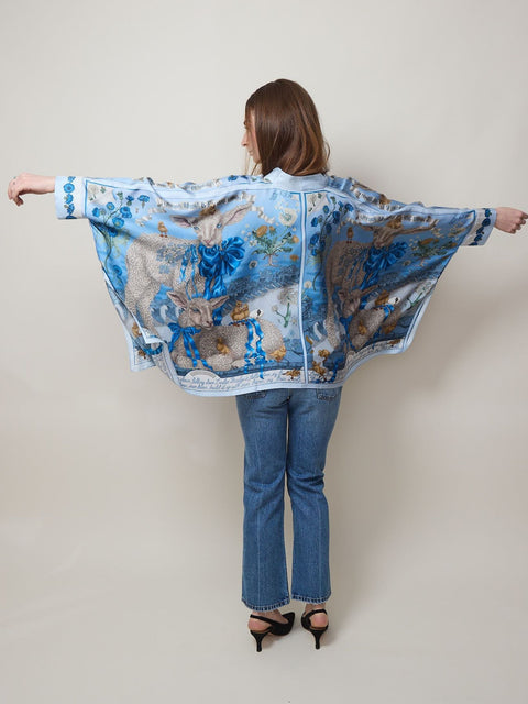 London Bridge, Silk Scarf Blouse, powder/frost