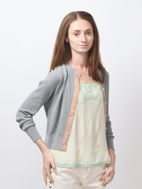 Dainty Cardigan, Heather Grey