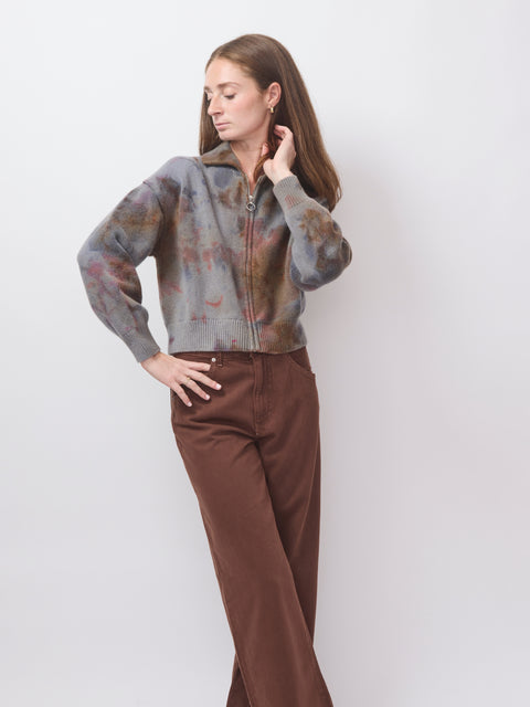 Garcon Mini Zip Jacket, Fall Leaves