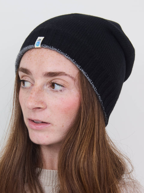 Reversible Cashmere Beanie, embassy/kensington