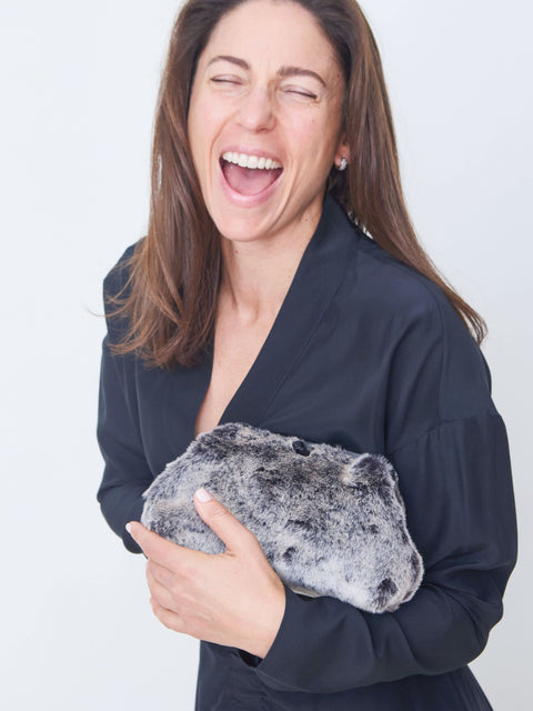 Liette, Charcoal Faux Fur