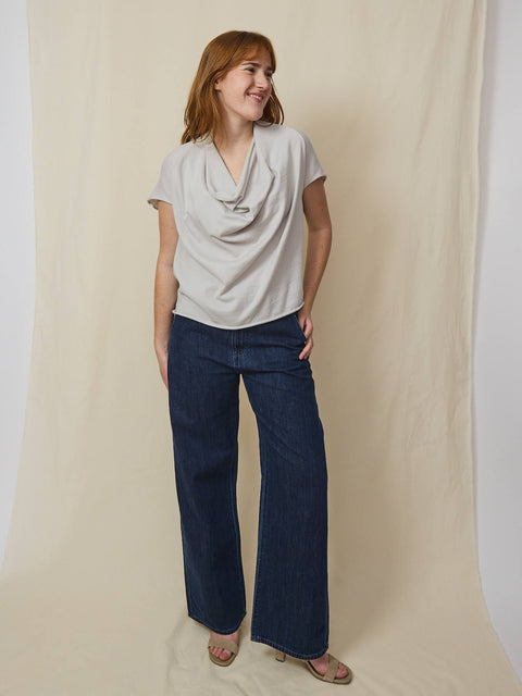 Draped Neck Top, Artic