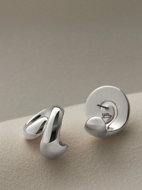 Gio Earrings, Silver