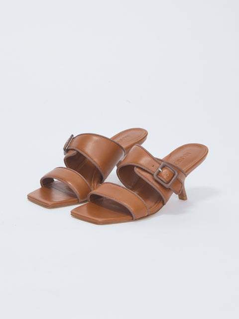 Zoe heel, chestnut