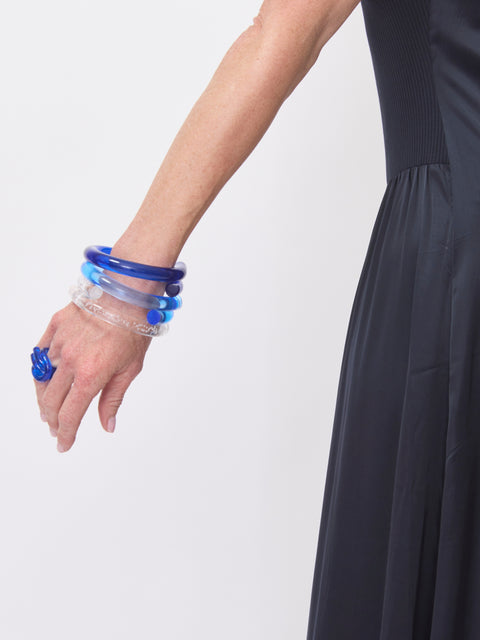 Lucite Bangle, Dark Blue