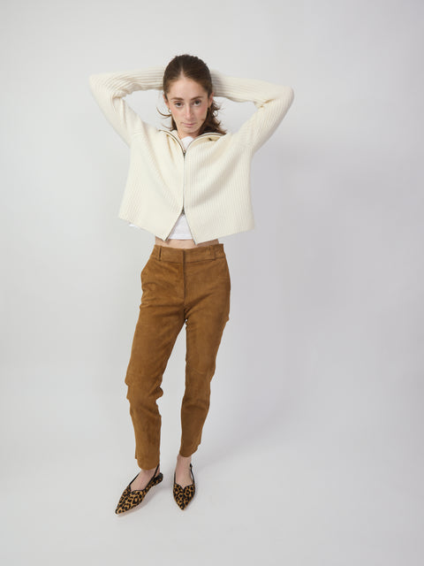 Sadie Zip Cardigan, cream