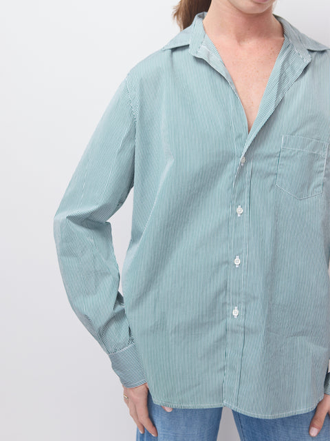 Eileen, Green & White Stripe