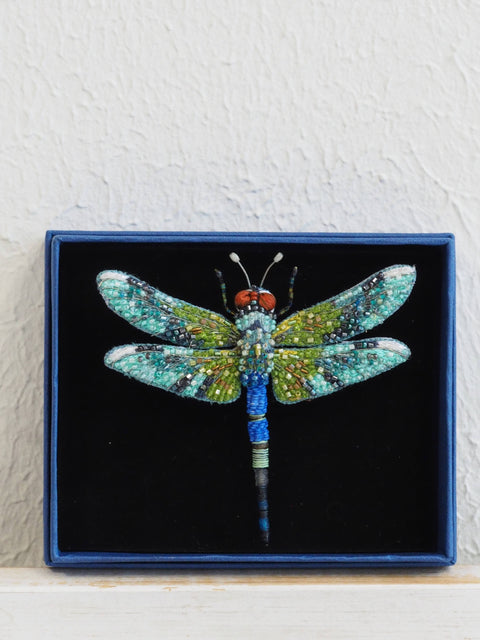 Blue Emperor Dragonfly Brooch