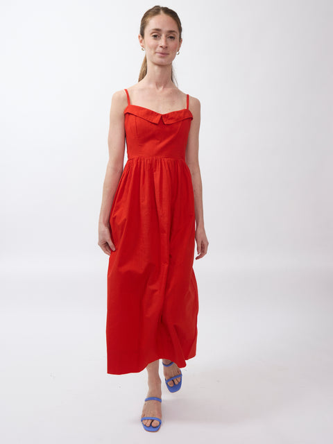 Verse Dress, hot red