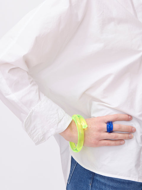 Lucite Bangle, Neon Green