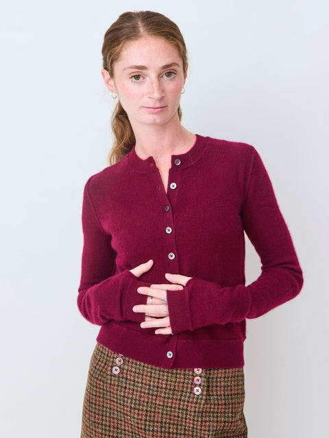 Mini Royal Cardigan, Bordeaux