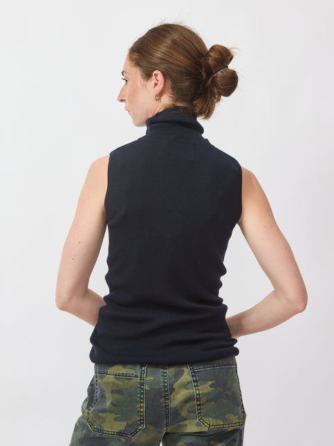 Sleeveless Turtleneck, Deep Night