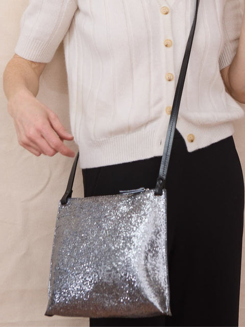 Large Strappy Pouch, Disco Ball