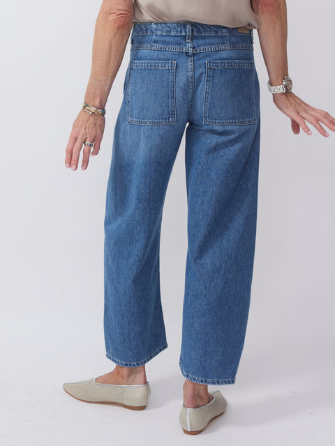 Selena Crop Indigo Bloom