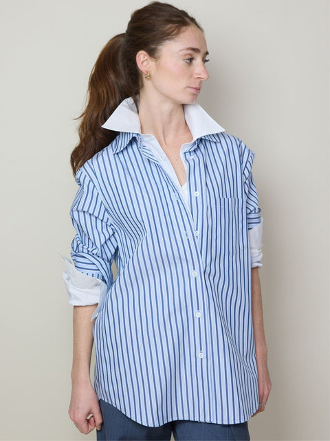 Double Shirt, Blue Stripe