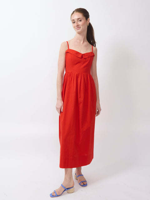Verse Dress, hot red