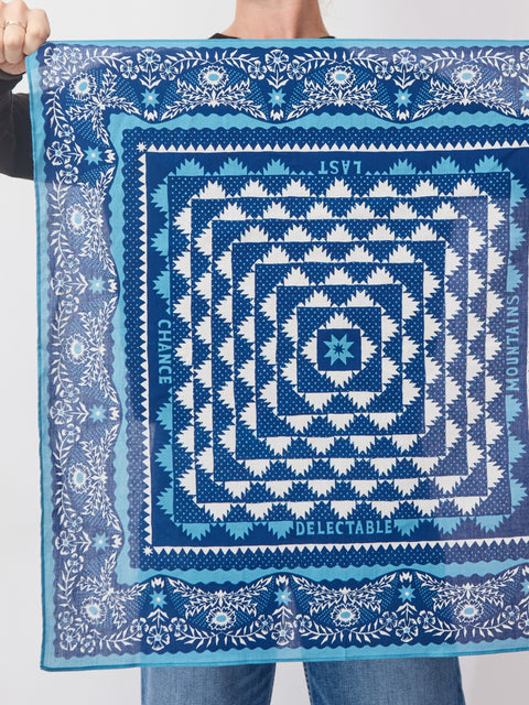 Cotton Mountains Bandana, Navy