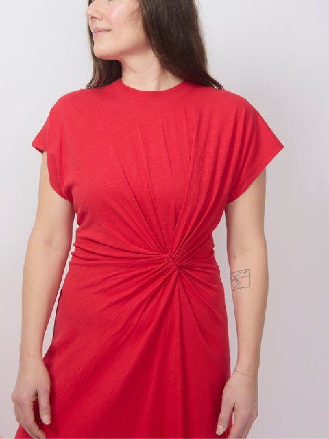 Volta Twist Dress, Samba Red