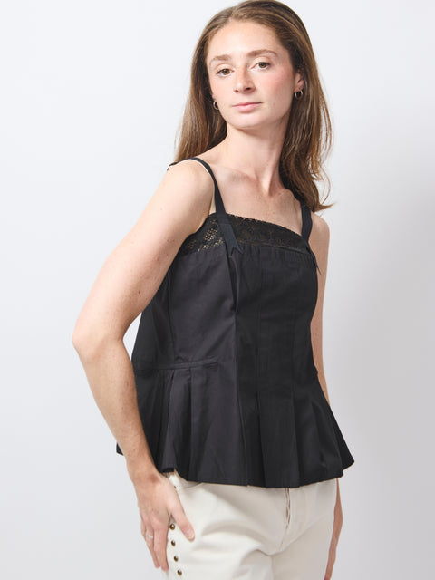 Structured Victorian Tank, Black