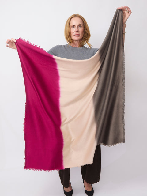 City Girl Satin Weave, Velvet Magenta/Armani Grey