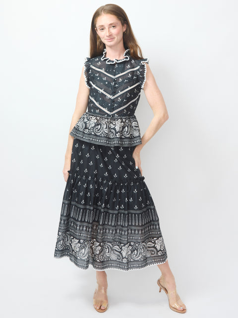 Barbara Skirt, Wildflower Black